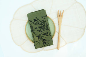 
                  
                    Olive Linen Napkins - Set of 2
                  
                