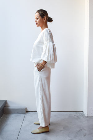 
                  
                    Linen Drawstring Wide Pants
                  
                