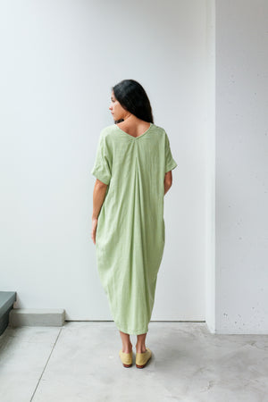 
                  
                    V-neck Relax Long Dress - Cotton
                  
                