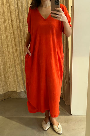 
                  
                    V-neck Relax Long Dress
                  
                