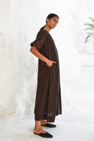 
                  
                    Back Open Puff Long Dress
                  
                