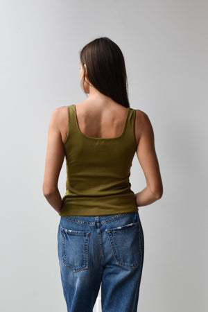 
                  
                    Square Neck Tank - Cotton Ribbed
                  
                