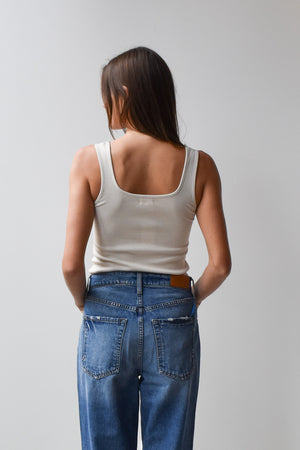 
                  
                    Square Neck Tank - Cotton Ribbed
                  
                