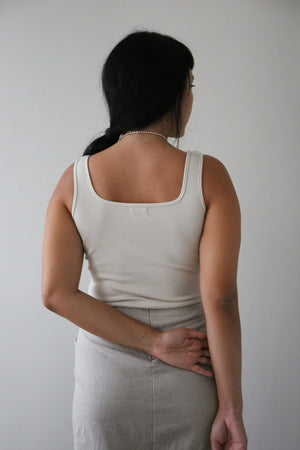 
                  
                    Square Neck Tank - Cotton Ribbed
                  
                